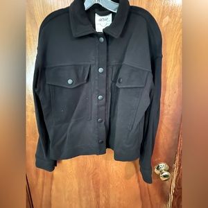 Aerie Black Button up jacket